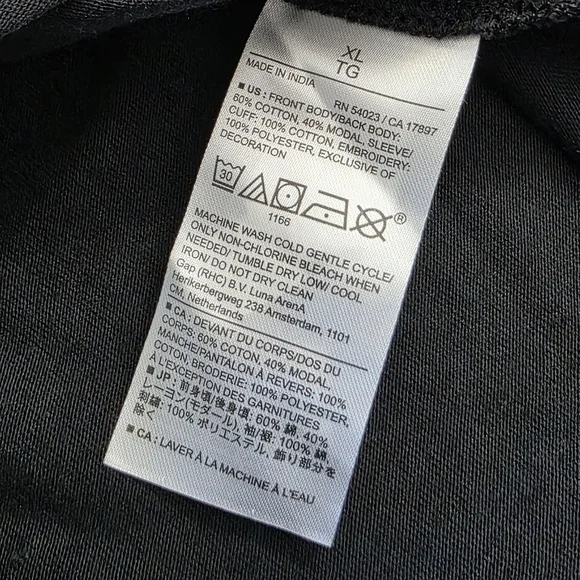 Banana Republic Black Modal Top with Embroidered Balloon Sleeves - Picture 10 of 10